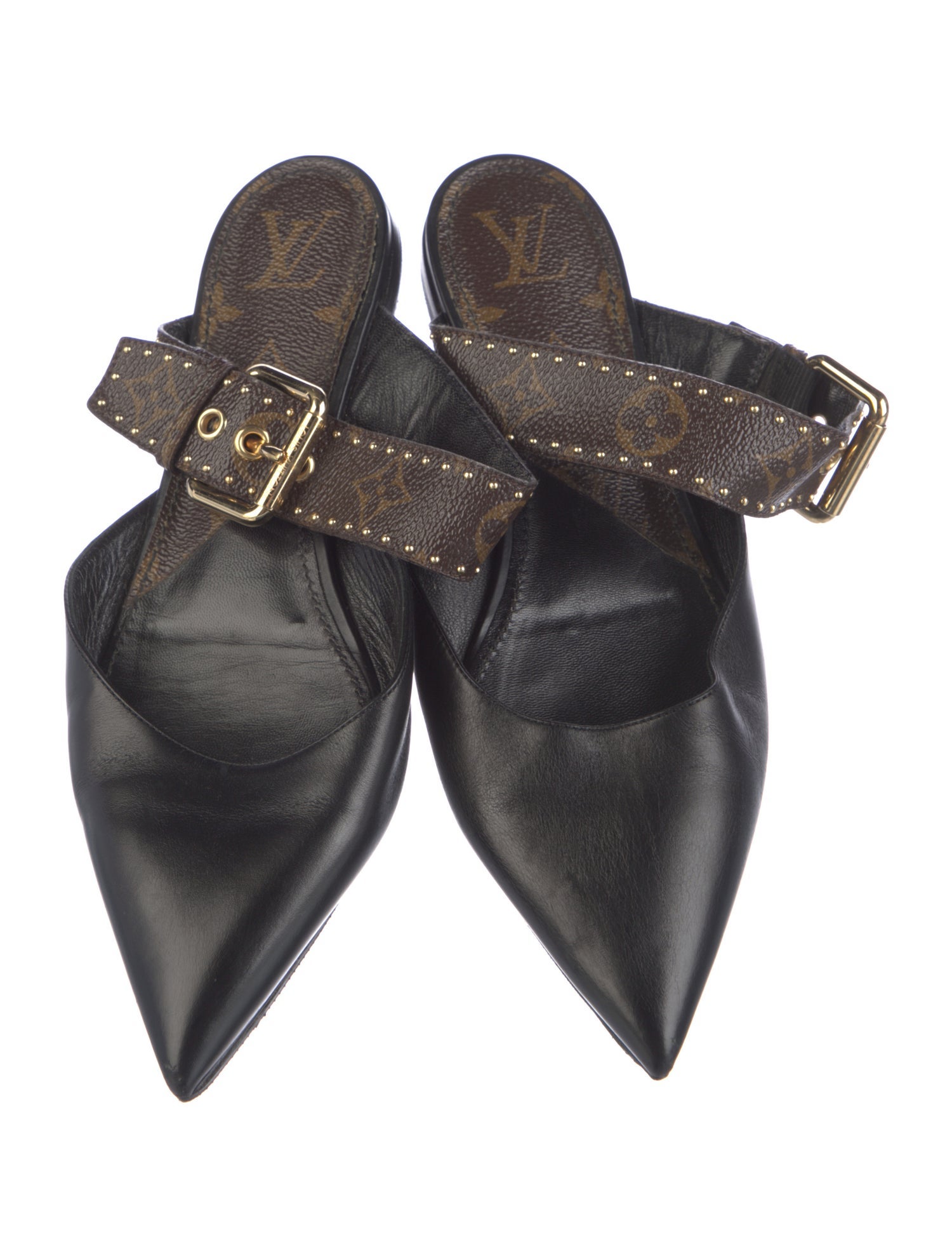 Louis Vuitton LV Monogram Leather Mules